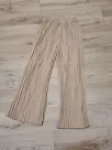Set - Top with straps, wide leg pants - beige
