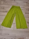 Set - Top with straps, wide leg pants - lime