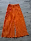 Set - Top with straps, wide leg pants - Orange