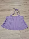 Set - Top with straps, wide leg pants - Purple