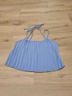 Set - Top with straps, wide leg pants - sky blue