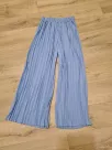 Set - Top with straps, wide leg pants - sky blue