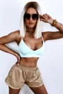 Short bralette with a neckline - Mint