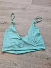 Short bralette with a neckline - Mint