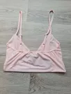 Short bralette with a neckline - Powder pink
