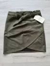 Short Khaki suede skirt