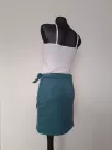 Short sea blue suede skirt