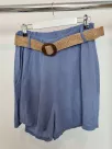 Shorts with an elastic waist and pockets - Blue