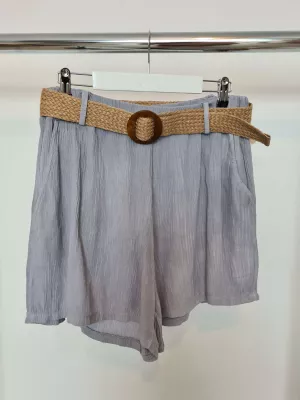 Shorts with an elastic waist and pockets - Gray - Pants