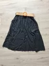 Skirt with pockets and a braided belt - Black