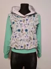 Sweatshirt, womens hooded blouse, floral print