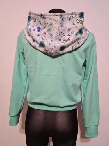 Sweatshirt, womens hooded blouse, floral print