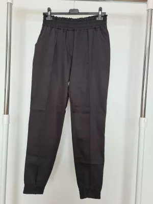 Trousers with an elastic waist and cuffs on the legs - Black - Pants